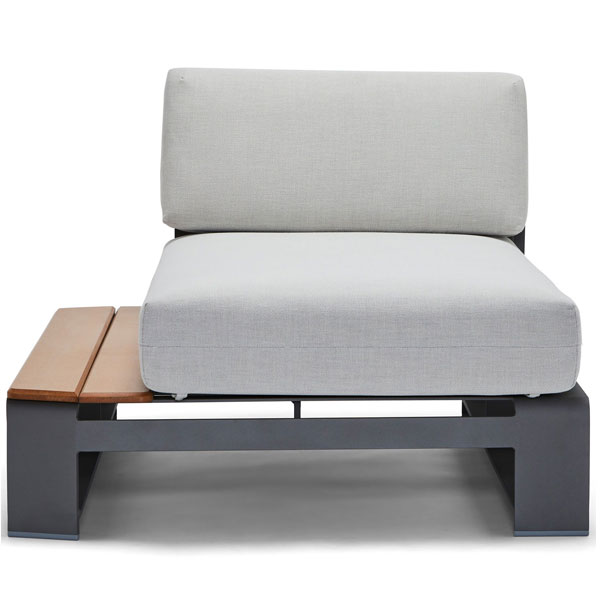 Gather LHF Chaise Unit w/Next Teak by Woodard - Image 5